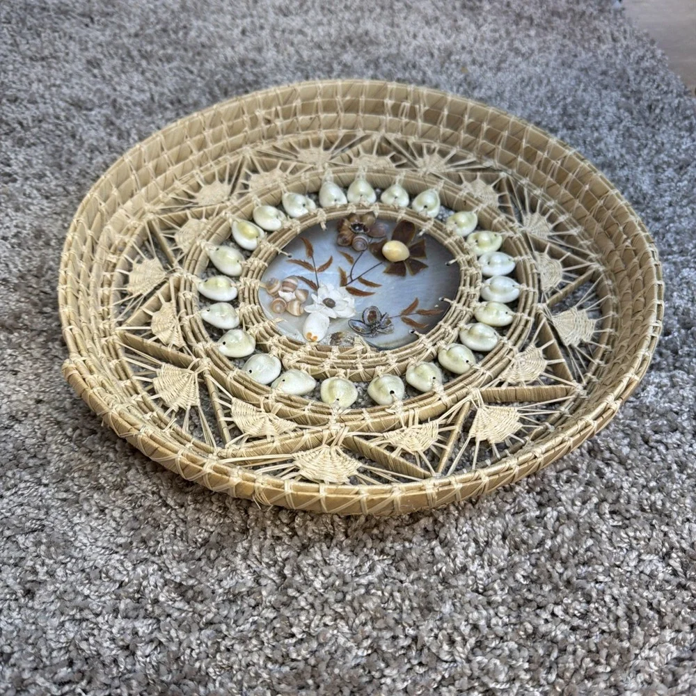✨✨Wicker/ Shell Woven Boho Mandala Wall Hanging✨✨